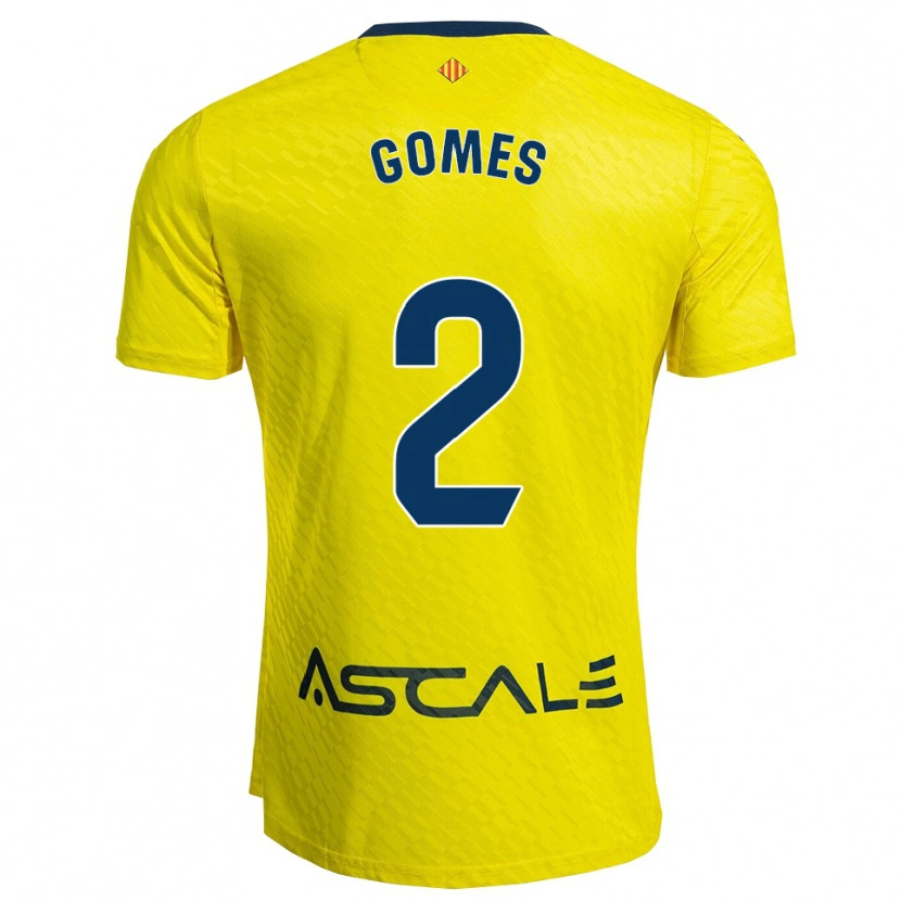 Danxen Mulher Camisola Vique Gomes #2 Amarelo Marinho Principal 2025/26 Camisa Brasil