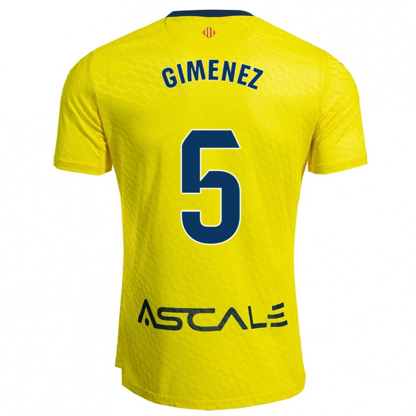 Danxen Mulher Camisola Yenifer Giménez #5 Amarelo Marinho Principal 2025/26 Camisa Brasil