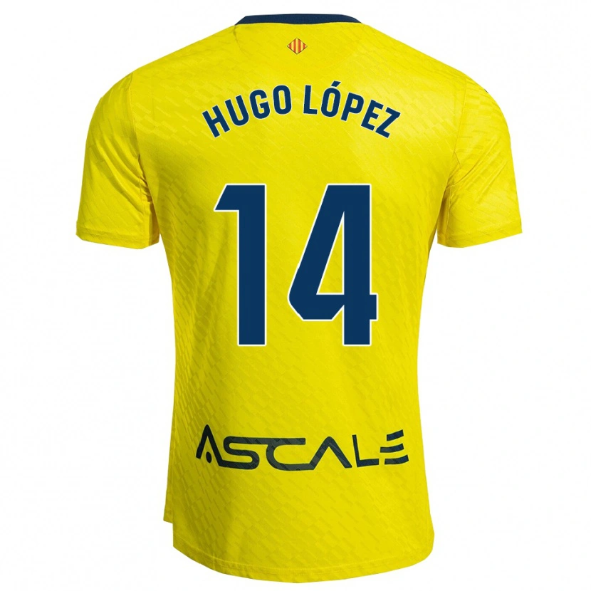 Danxen Mulher Camisola Hugo López #14 Amarelo Marinho Principal 2025/26 Camisa Brasil