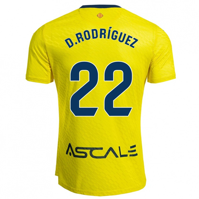 Danxen Mulher Camisola Daniel Rodríguez #22 Amarelo Marinho Principal 2025/26 Camisa Brasil