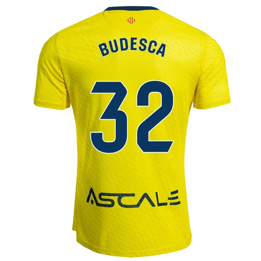 Danxen Mulher Camisola Daniel Budesca #32 Amarelo Marinho Principal 2025/26 Camisa Brasil