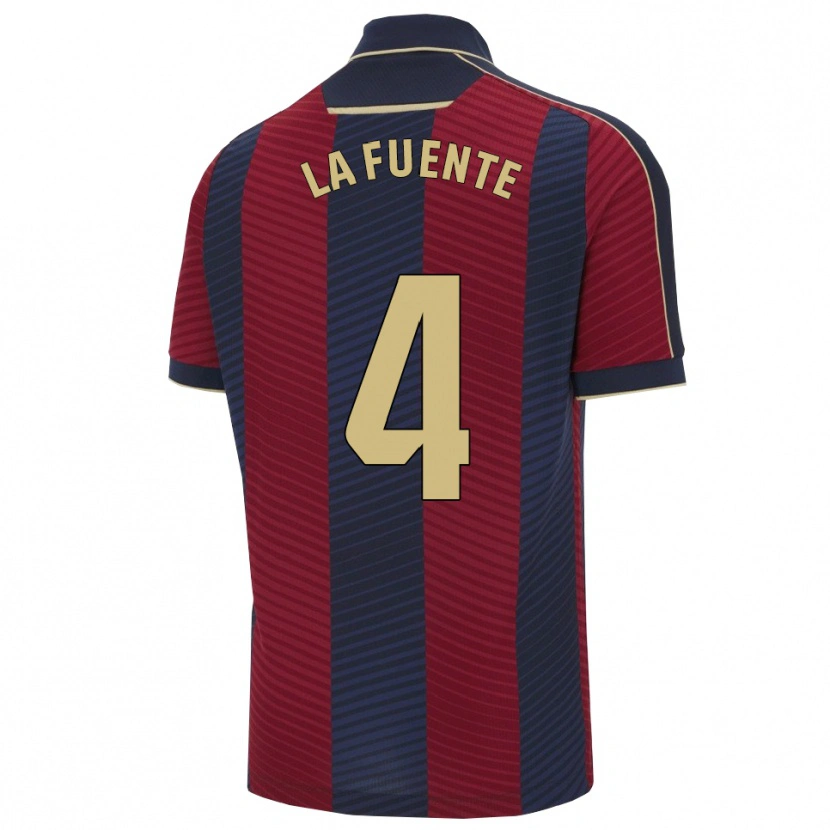 Danxen Mulher Camisola Adrián De La Fuente #4 Vermelho Marinho Principal 2025/26 Camisa Brasil