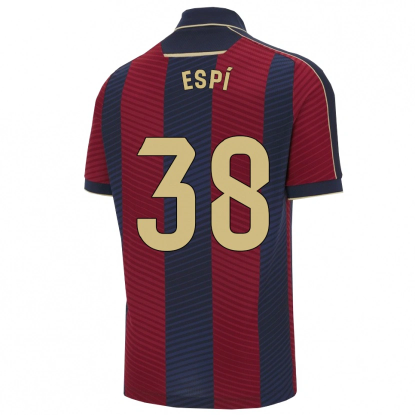 Danxen Mulher Camisola Carlos Espí #38 Vermelho Marinho Principal 2025/26 Camisa Brasil