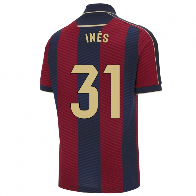 Danxen Mulher Camisola Inés Rizo #31 Vermelho Marinho Principal 2025/26 Camisa Brasil