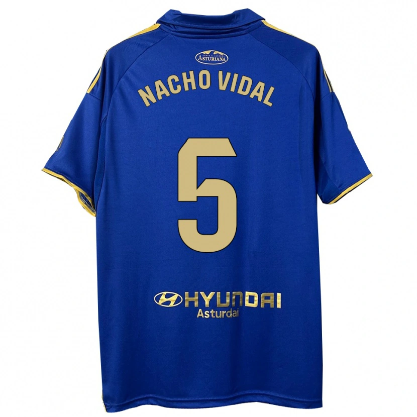 Danxen Mulher Camisola Nacho Vidal #5 Azul Dourado Principal 2025/26 Camisa Brasil
