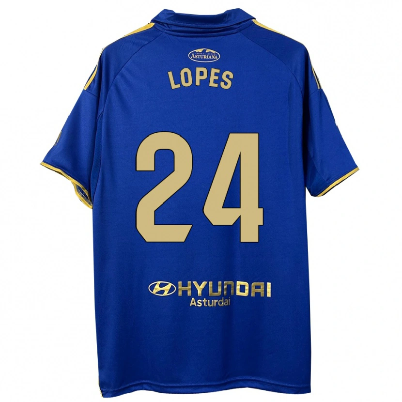 Danxen Mulher Camisola Marcos Lopes #24 Azul Dourado Principal 2025/26 Camisa Brasil