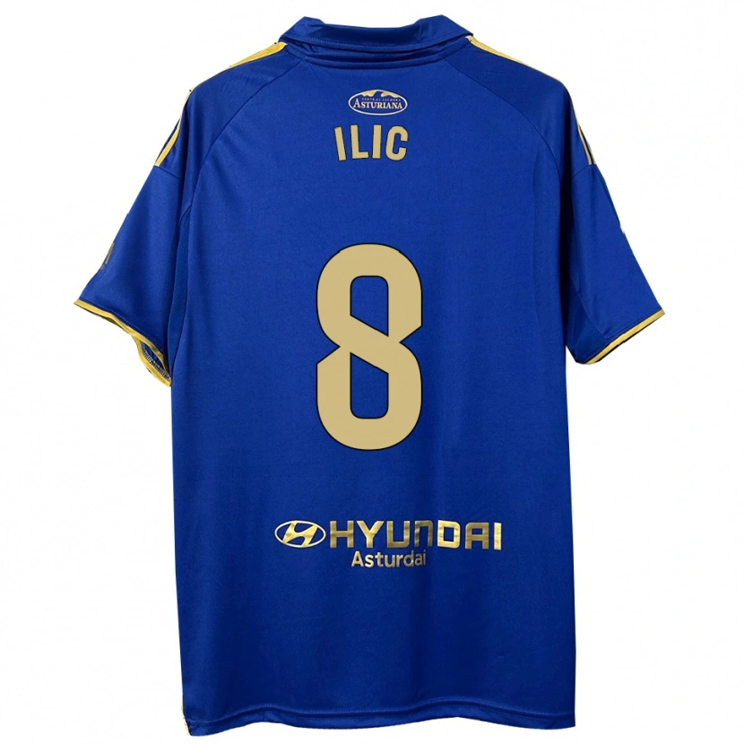 Danxen Mulher Camisola Luka Ilic #8 Azul Dourado Principal 2025/26 Camisa Brasil