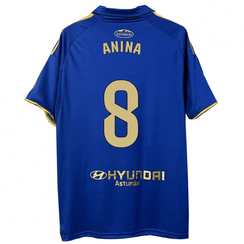 Danxen Mulher Camisola Ana Menéndez García #8 Azul Dourado Principal 2025/26 Camisa Brasil
