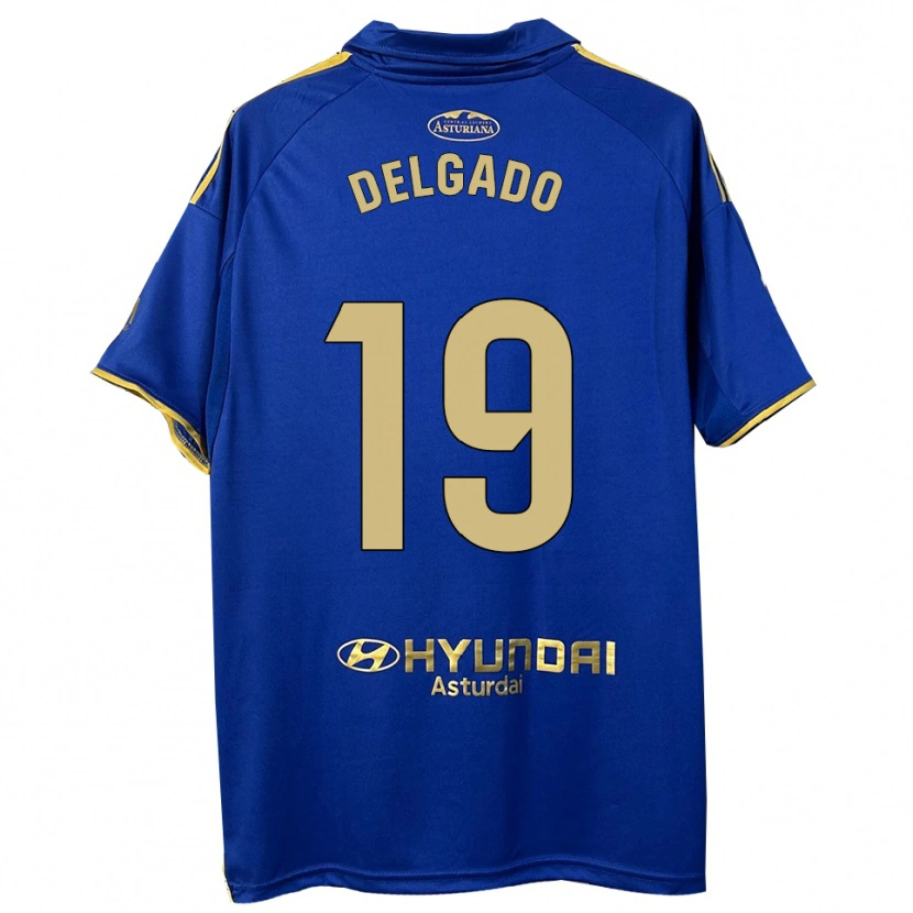 Danxen Mulher Camisola Joaquín Delgado #19 Azul Dourado Principal 2025/26 Camisa Brasil