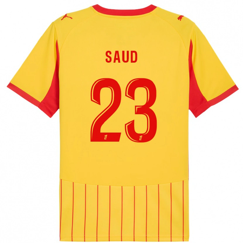 Danxen Mulher Camisola Saud Abdulhamid #23 Amarelo Vermelho Principal 2025/26 Camisa Brasil