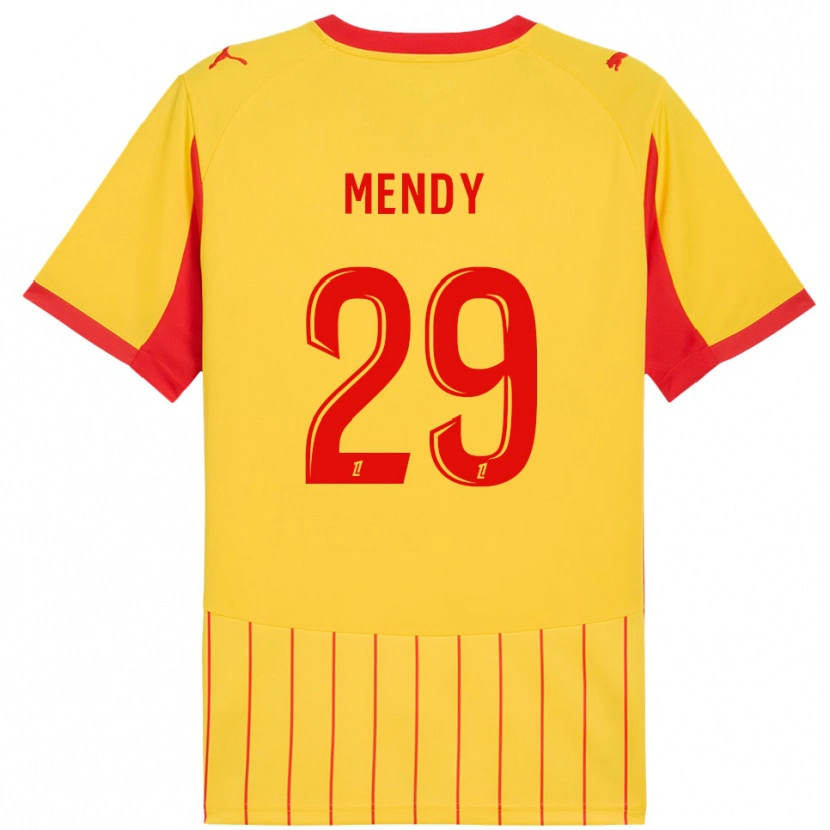 Danxen Mulher Camisola Noëlie Mendy #29 Amarelo Vermelho Principal 2025/26 Camisa Brasil
