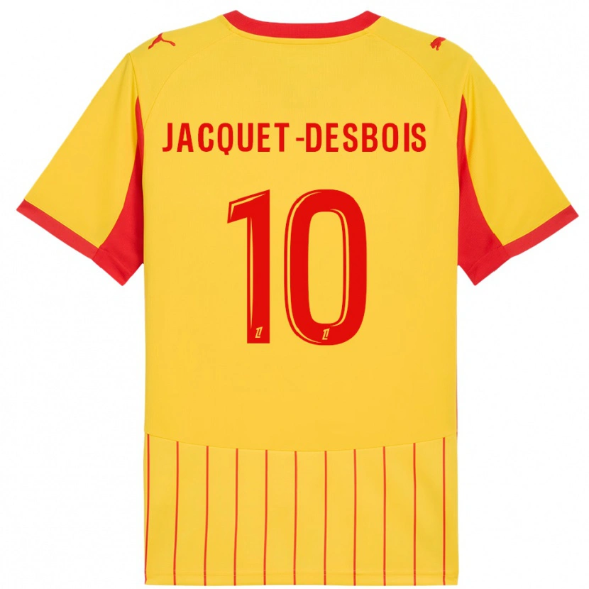 Danxen Mulher Camisola Tairik Jacquet-Desbois #10 Amarelo Vermelho Principal 2025/26 Camisa Brasil