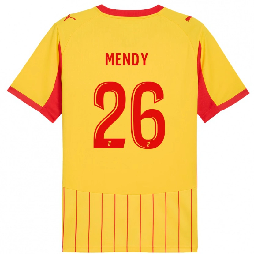 Danxen Mulher Camisola Nampalys Mendy #26 Amarelo Vermelho Principal 2025/26 Camisa Brasil