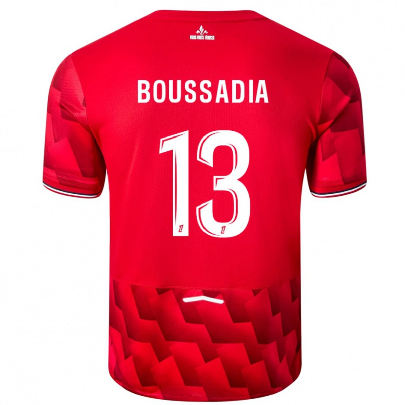 Danxen Mulher Camisola Saad Boussadia #13 Vermelho Branco Principal 2025/26 Camisa Brasil