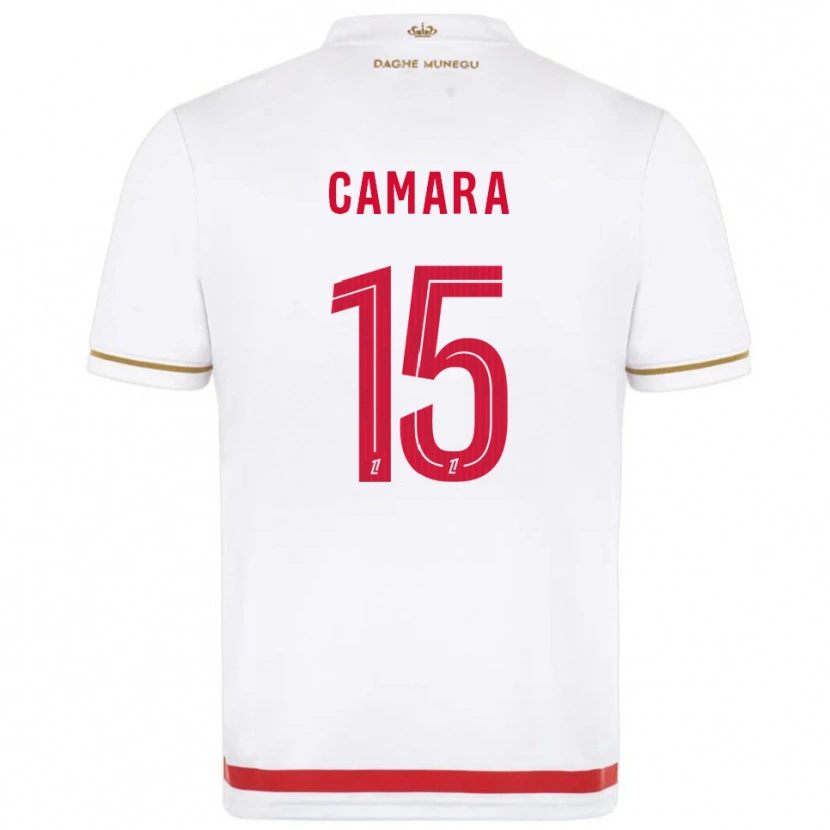 Danxen Mulher Camisola Lamine Camara #15 Vermelho Branco Principal 2025/26 Camisa Brasil
