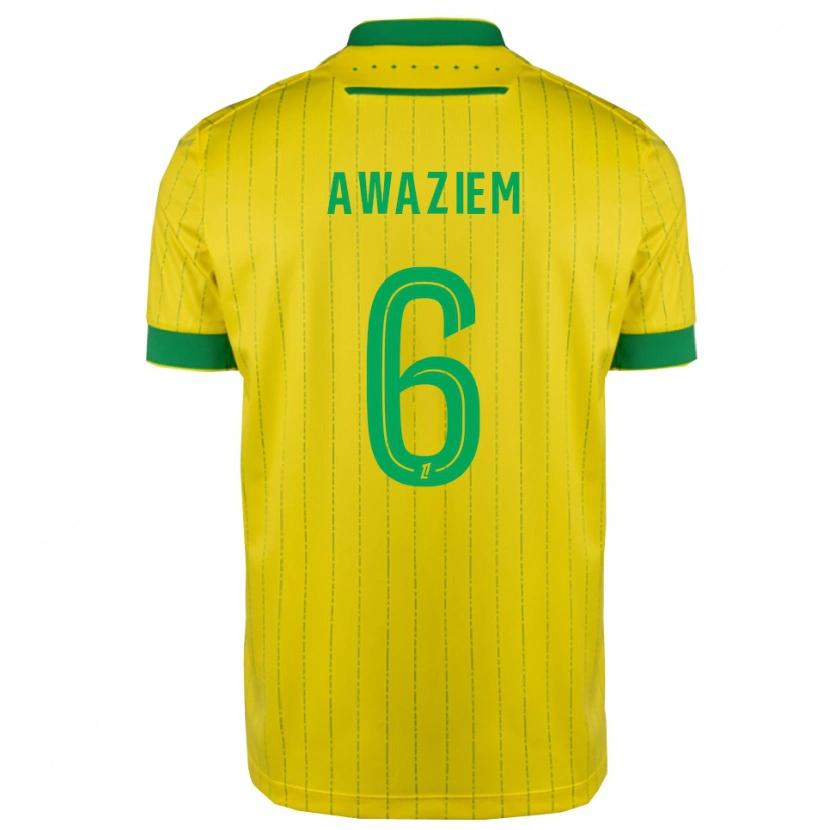 Danxen Mulher Camisola Chidozie Awaziem #6 Amarelo Verde Principal 2025/26 Camisa Brasil