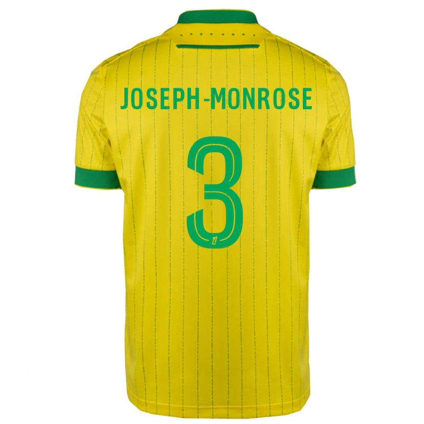 Danxen Mulher Camisola Florian Joseph-Monrose #3 Amarelo Verde Principal 2025/26 Camisa Brasil