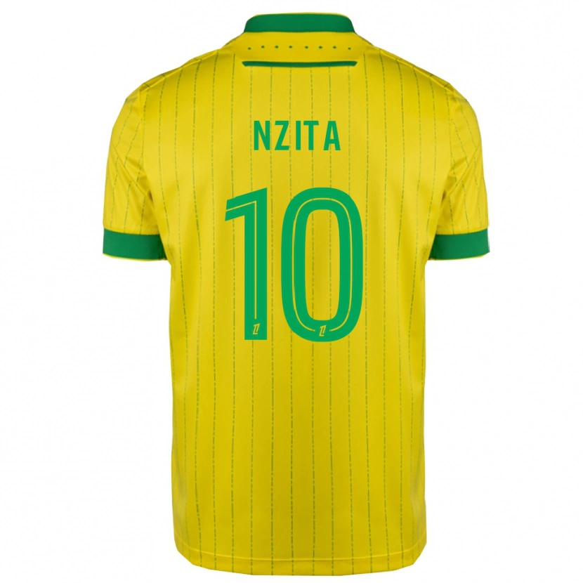 Danxen Mulher Camisola Brayan Nzita #10 Amarelo Verde Principal 2025/26 Camisa Brasil