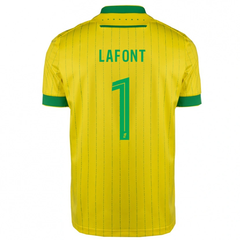 Danxen Mulher Camisola Alban Lafont #1 Amarelo Verde Principal 2025/26 Camisa Brasil