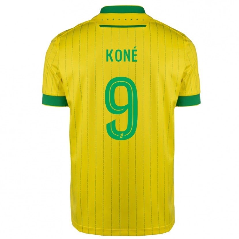 Danxen Mulher Camisola Junior Koné #9 Amarelo Verde Principal 2025/26 Camisa Brasil