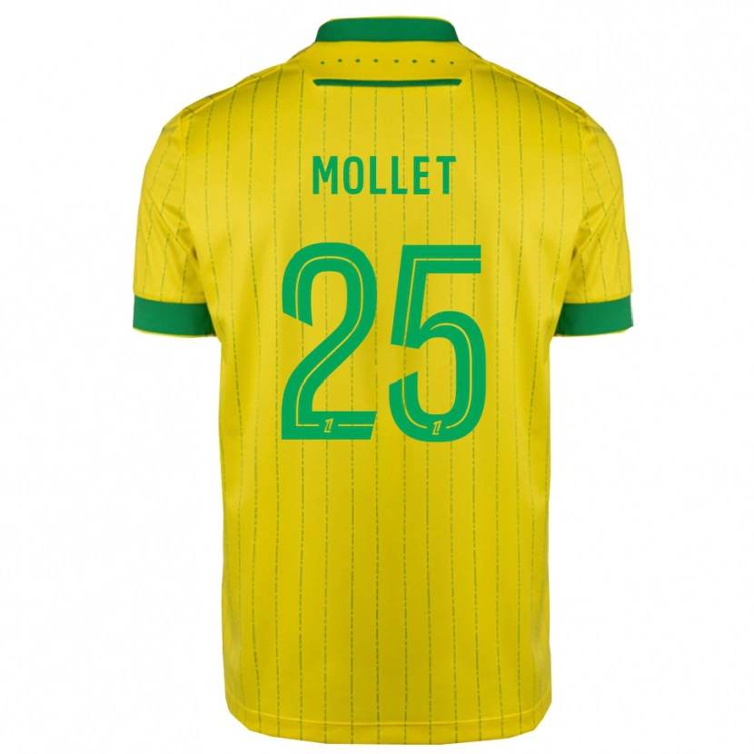 Danxen Mulher Camisola Florent Mollet #25 Amarelo Verde Principal 2025/26 Camisa Brasil