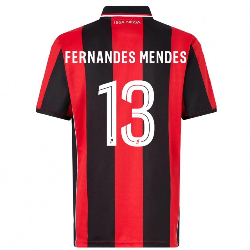 Danxen Mulher Camisola Mathis Fernandes Mendes #13 Vermelho Preto Principal 2025/26 Camisa Brasil