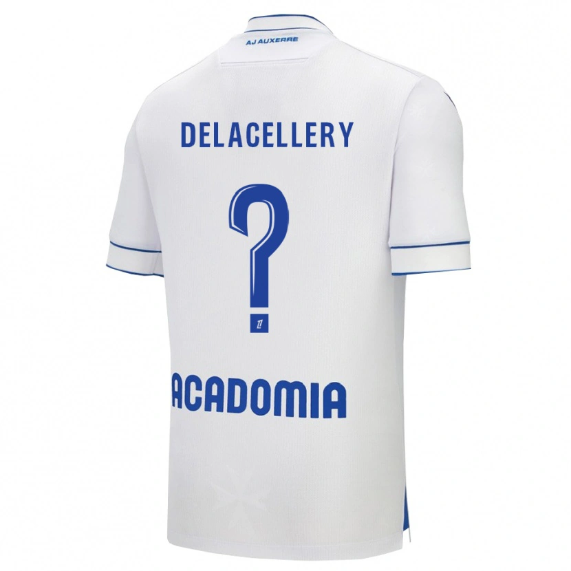 Danxen Mulher Camisola Coralie Delacellery #0 Branco Azul Principal 2025/26 Camisa Brasil