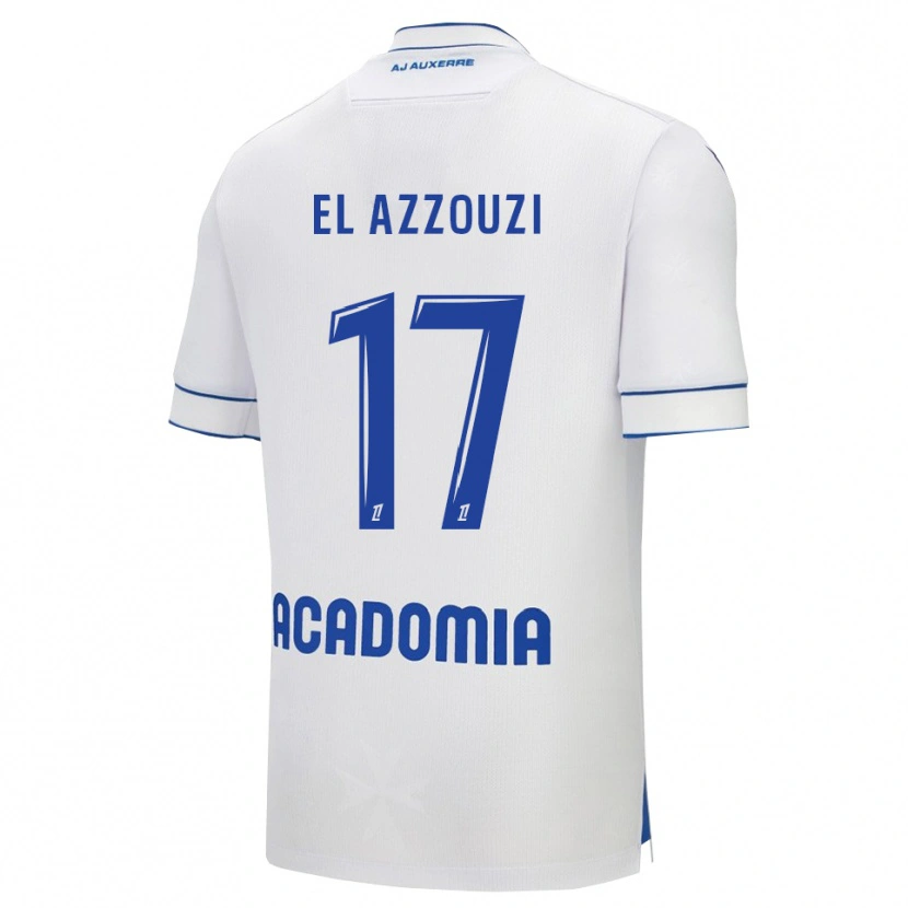 Danxen Mulher Camisola Oussama El Azzouzi #17 Branco Azul Principal 2025/26 Camisa Brasil