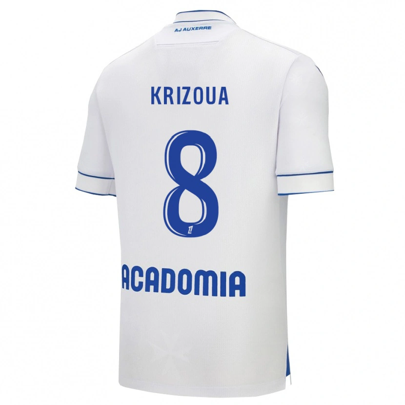 Danxen Mulher Camisola Alvin Krizoua #8 Branco Azul Principal 2025/26 Camisa Brasil