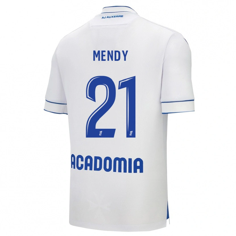 Danxen Mulher Camisola Tony Mendy #21 Branco Azul Principal 2025/26 Camisa Brasil