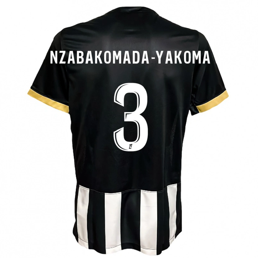 Danxen Mulher Camisola Raphaël Nzabakomada-Yakoma #3 Preto Branco Principal 2025/26 Camisa Brasil
