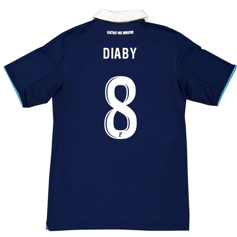 Danxen Mulher Camisola Aboubakar Diaby #8 Azul Escuro Branco Principal 2025/26 Camisa Brasil