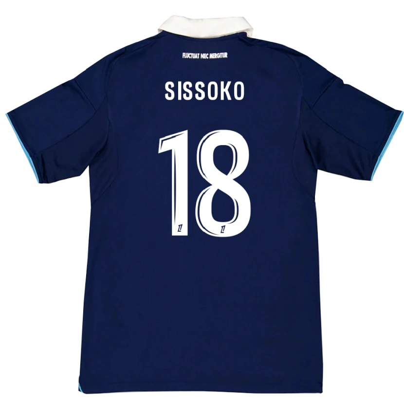 Danxen Mulher Camisola Omar Sissoko #18 Azul Escuro Branco Principal 2025/26 Camisa Brasil