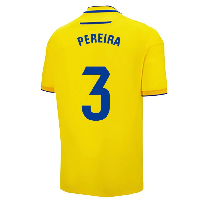 Danxen Mulher Camisola Raúl Pereira #3 Amarelo Marinho Principal 2025/26 Camisa Brasil