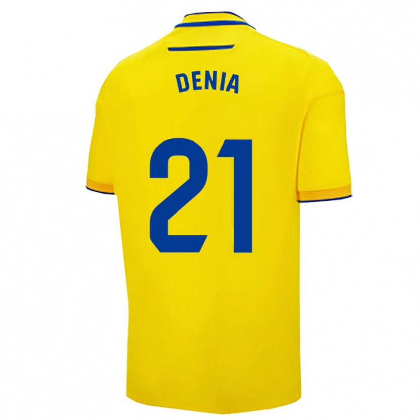 Danxen Mulher Camisola Marcos Denia #21 Amarelo Marinho Principal 2025/26 Camisa Brasil