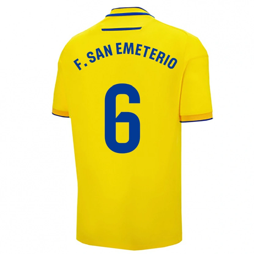 Danxen Mulher Camisola Fede San Emeterio #6 Amarelo Marinho Principal 2025/26 Camisa Brasil