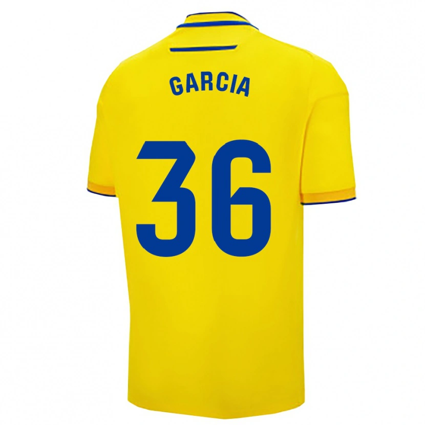 Danxen Mulher Camisola David García #36 Amarelo Marinho Principal 2025/26 Camisa Brasil