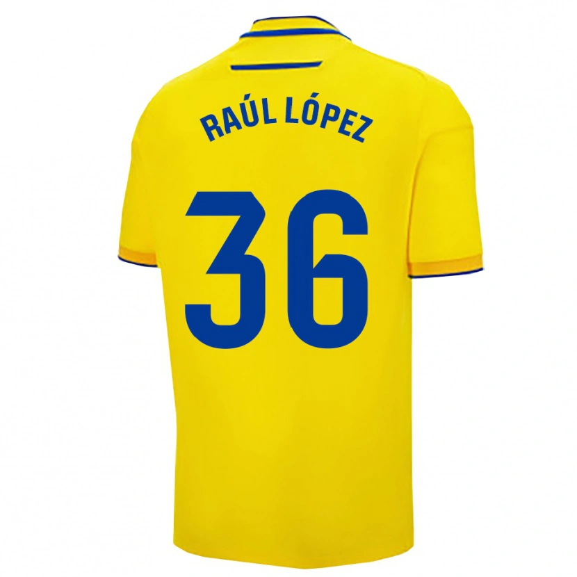 Danxen Mulher Camisola Raúl López #36 Amarelo Marinho Principal 2025/26 Camisa Brasil