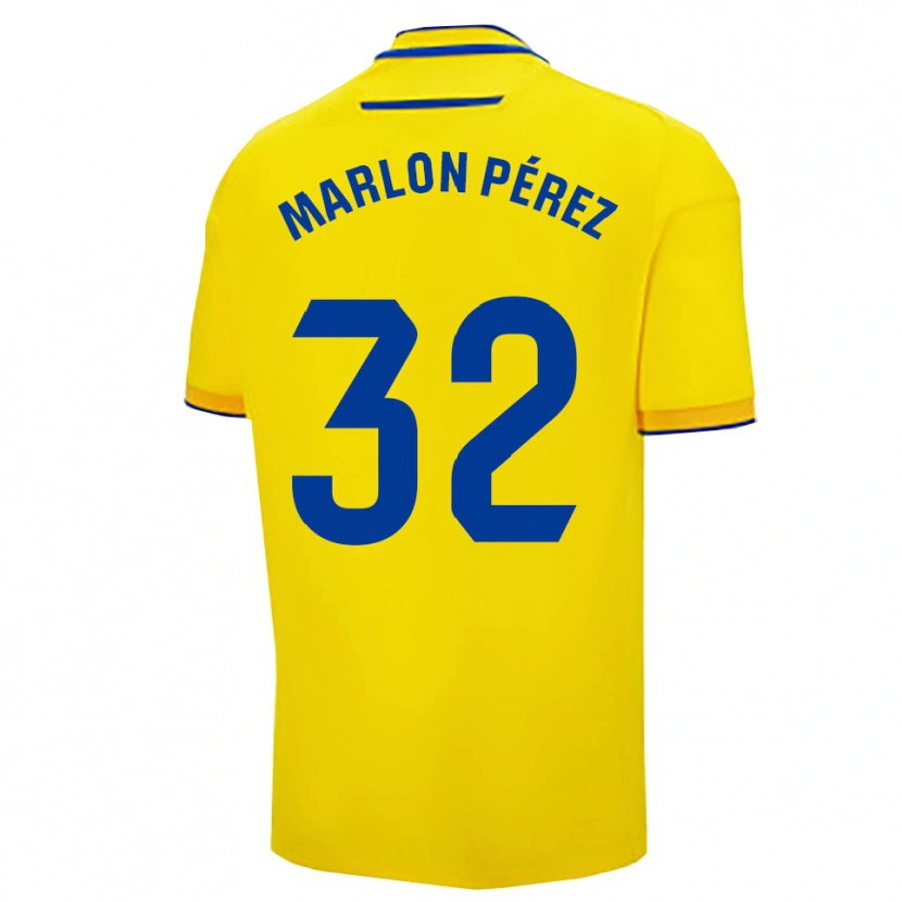 Danxen Mulher Camisola Marlon Pérez #32 Amarelo Marinho Principal 2025/26 Camisa Brasil
