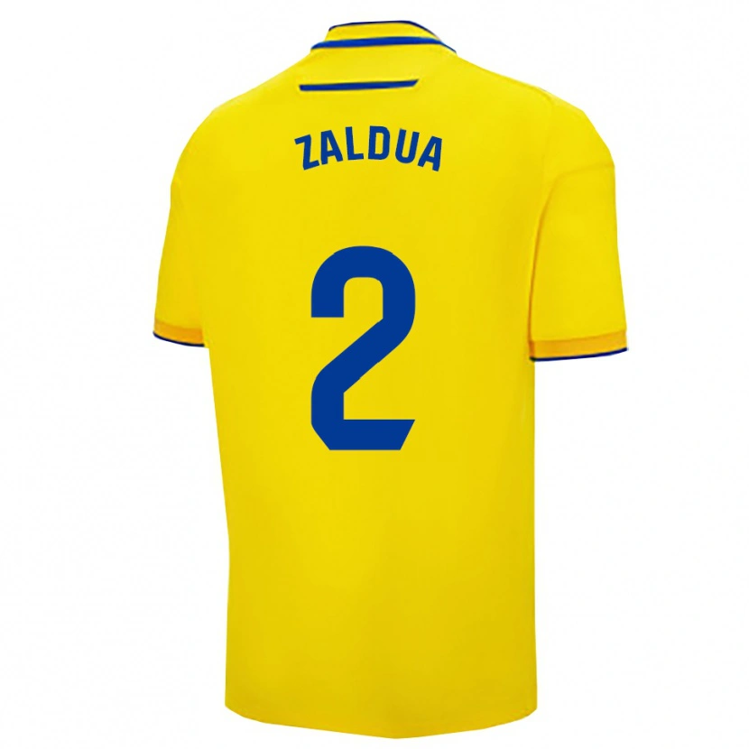 Danxen Mulher Camisola Joseba Zaldua #2 Amarelo Marinho Principal 2025/26 Camisa Brasil