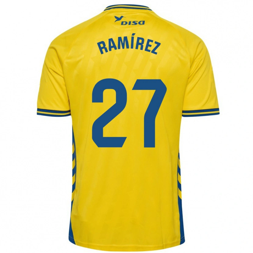 Danxen Mulher Camisola Kirian Ramírez #27 Amarelo Azul Principal 2025/26 Camisa Brasil