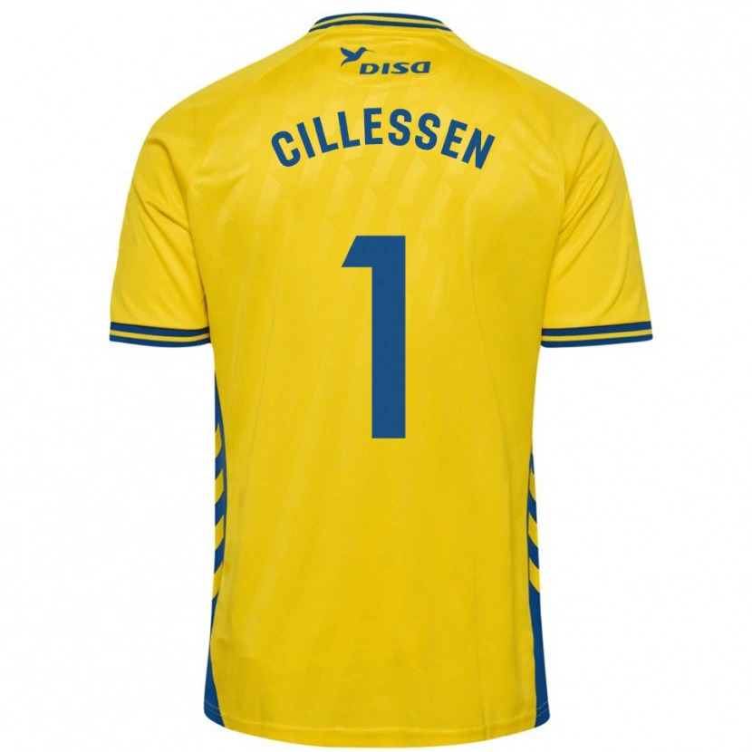 Danxen Mulher Camisola Jasper Cillessen #1 Amarelo Azul Principal 2025/26 Camisa Brasil