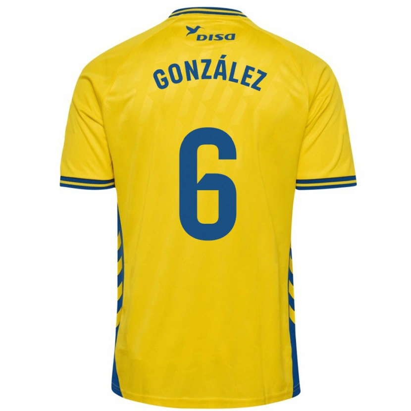 Danxen Mulher Camisola Fabio González #6 Amarelo Azul Principal 2025/26 Camisa Brasil