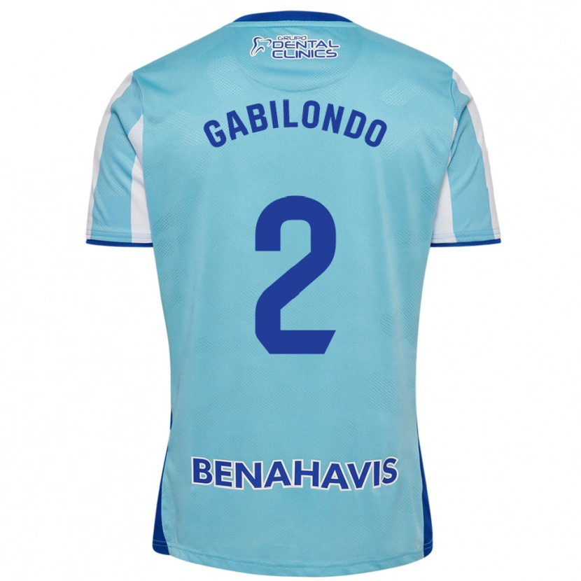 Danxen Mulher Camisola Jokin Gabilondo #2 Azul Celeste Branco Principal 2025/26 Camisa Brasil