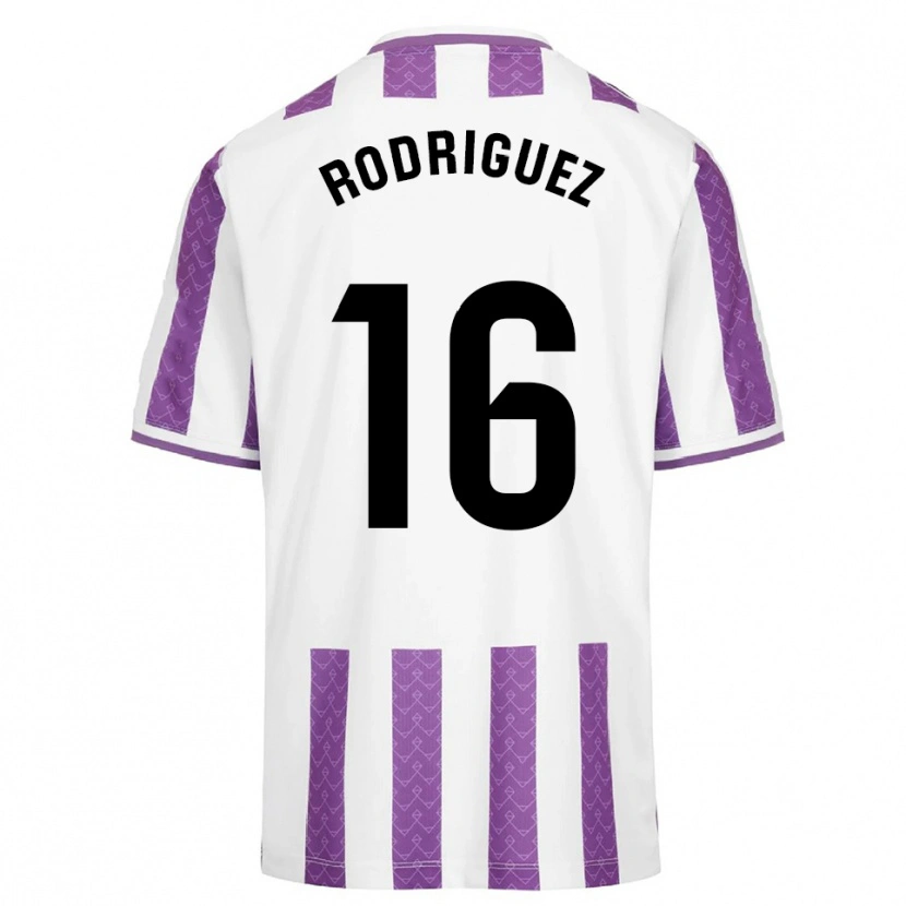Danxen Mulher Camisola Gabriel Rodríguez #16 Roxo Branco Principal 2025/26 Camisa Brasil