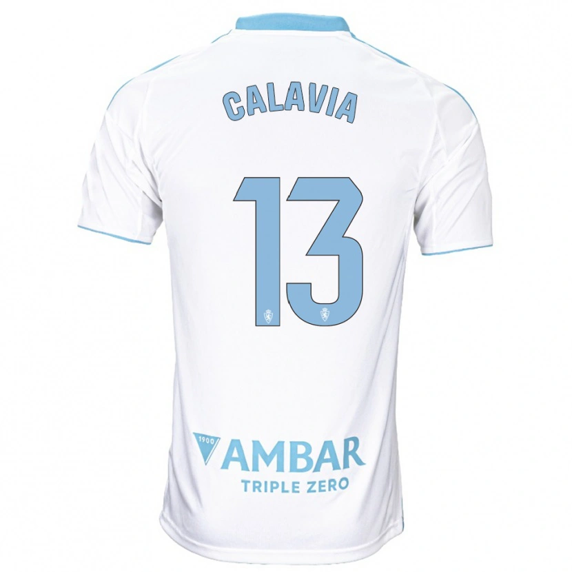 Danxen Mulher Camisola Carlos Calavia #13 Branco Azul Celeste Principal 2025/26 Camisa Brasil