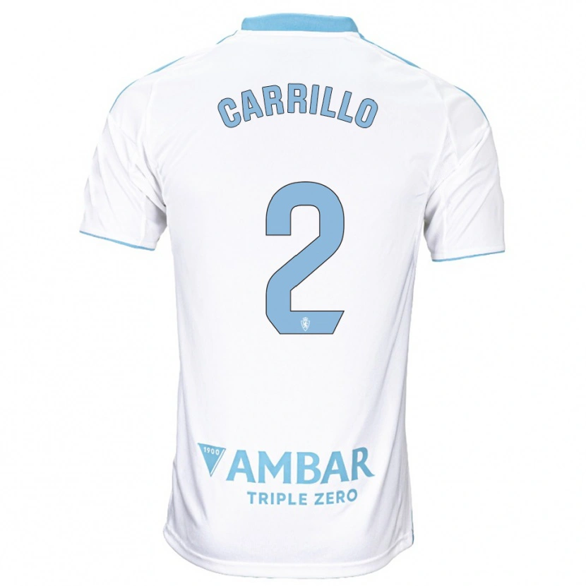 Danxen Mulher Camisola Hugo Carrillo #2 Branco Azul Celeste Principal 2025/26 Camisa Brasil