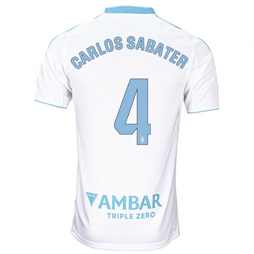 Danxen Mulher Camisola Juan Carlos Sabater #4 Branco Azul Celeste Principal 2025/26 Camisa Brasil