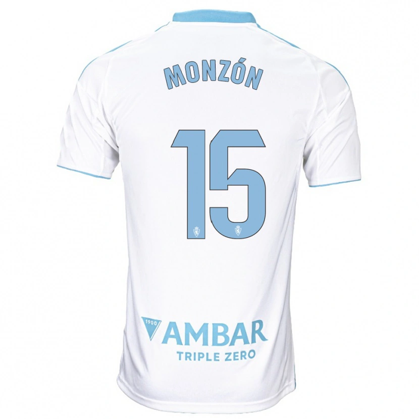 Danxen Mulher Camisola Diego Monzón #15 Branco Azul Celeste Principal 2025/26 Camisa Brasil