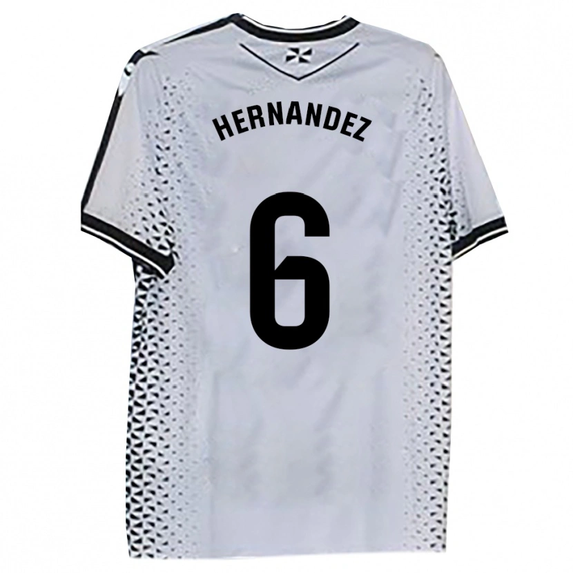 Danxen Mulher Camisola Carlos Hernández #6 Branco Preto Principal 2025/26 Camisa Brasil